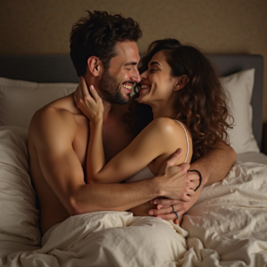 happy couple intimacy
